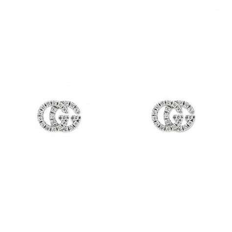 gucci running earrings|Gucci diamond stud earrings.